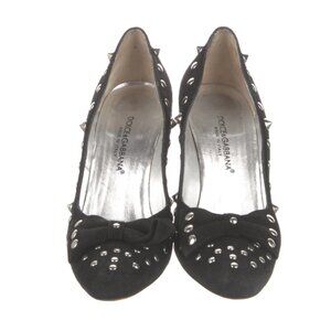 DOLCE & GABBANA Suede Pumps with Bow Accents